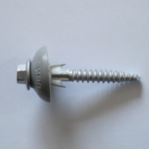 Polycarbonate roofing fastener - multipurpose for clear roofing - self tapping